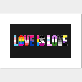 Love is Love LGBT Pride Rainbow Love LGBTQ Pride Allyship Posters and Art